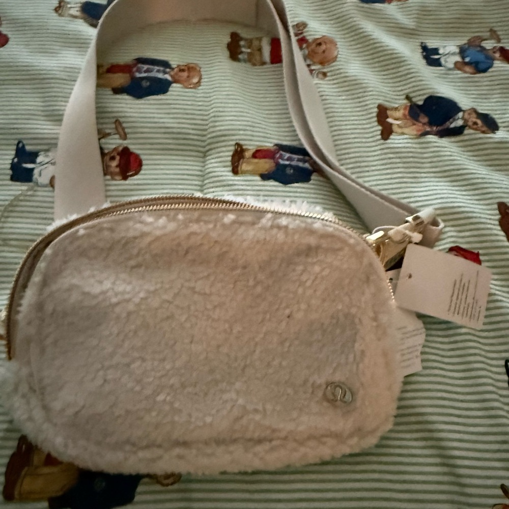 Lululemon Cream Sherpa Crossbody Bag
